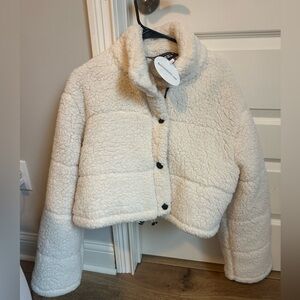 Boohoo fleece puffer jacket